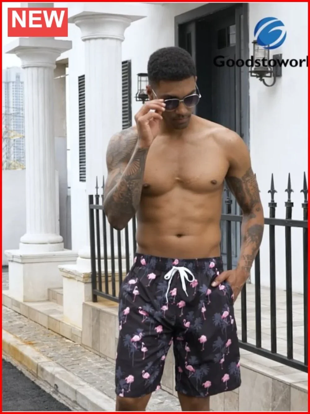 Men's Quick Dry Swim Trunks with Compression Liner UPF 50+ 9